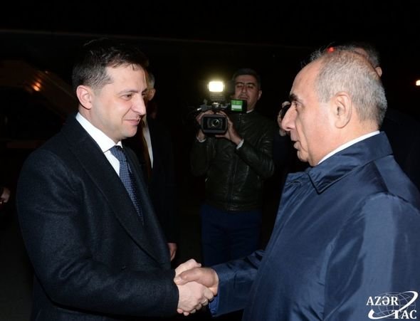 Ukrayna Prezidenti Vladimir Zelenski Azərbaycana rəsmi səfərə gəlib - FOTO