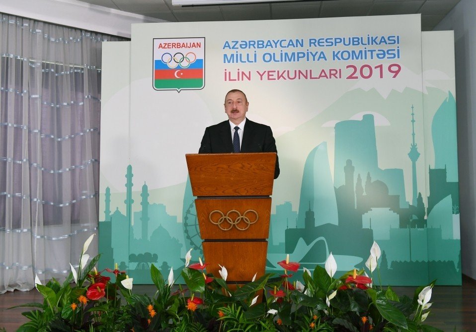 Prezident İlham Əliyev 2019-cu ilin idman yekunlarına həsr olunan mərasimdə iştirak edib