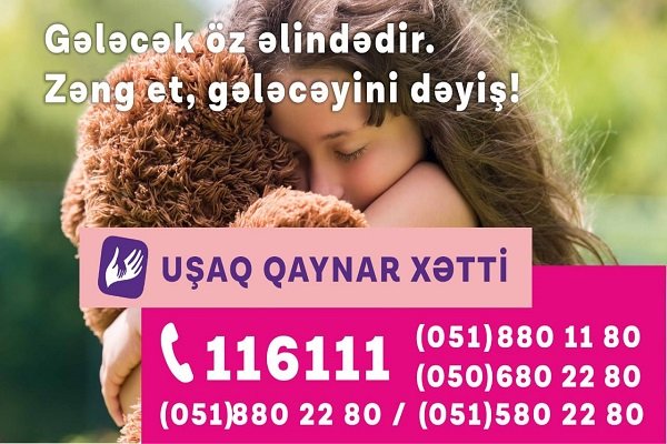 “Uşaq Qaynar Xətt” xidmətinə 2019-cu il ərzində 5061 müraciət daxil olub