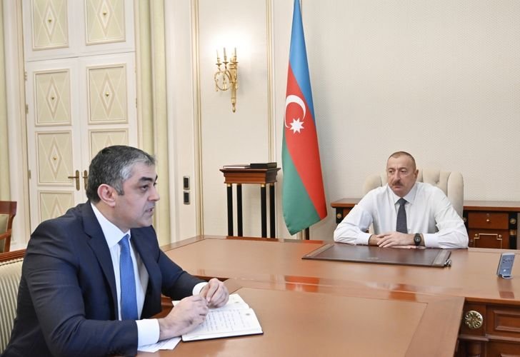 Prezident İlham Əliyev Nəqliyyat, Rabitə və Yüksək Texnologiyalar nazirini qəbul edib