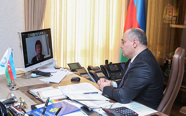 ÜGT-nin rəhbərliyinin iştirakı ilə videokonfrans keçirilib - FOTOLAR